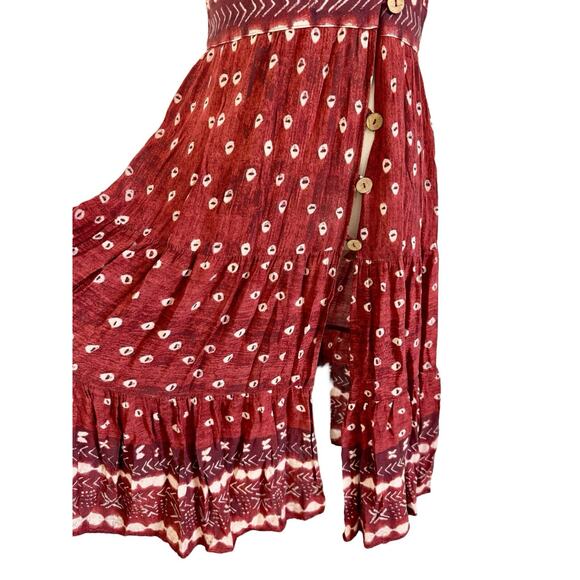 JEN’S PIRATE BOOTY Purple Honey Buttondown Midi Dress Boho Aztec Dress Size S - Picture 8 of 15